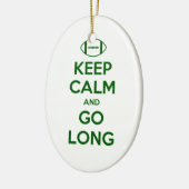 平静を保ち、ずっとフットボールかスポーツまたはnfl行って下さい セラミックオーナメント (左)