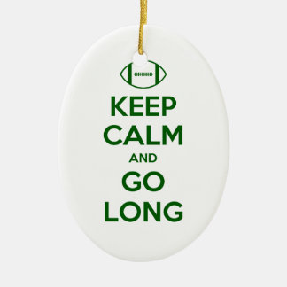 平静を保ち、ずっとフットボールかスポーツまたはnfl行って下さい セラミックオーナメント