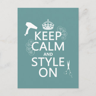 平静を保ち、でスタイルを作って下さい(どの背景色でも) ポストカード