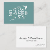 平静を保ち、でスタイルを作って下さい(どの背景色でも) 名刺 (正面/裏面)