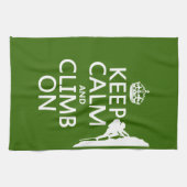 平静を保ち、で上って下さい(カスタマイズ可能な色) キッチンタオル (横)