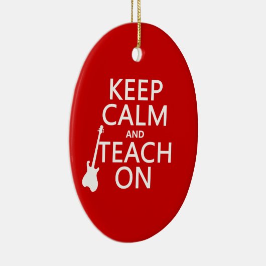 平静を保ち、で教えて下さい(ギター) (どの色でも) セラミックオーナメント (右)