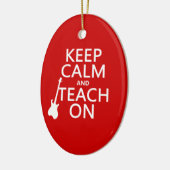 平静を保ち、で教えて下さい(ギター) (どの色でも) セラミックオーナメント (左)