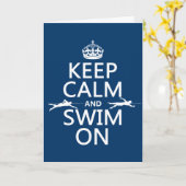 平静を保ち、で泳いで下さい(あらゆる色で) カード (黄色い花)