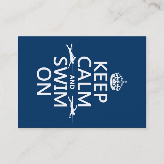 平静を保ち、で泳いで下さい(あらゆる色で) 名刺 (正面)