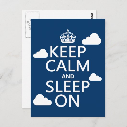 平静を保ち、で眠らせて下さい(色をカスタマイズ) ポストカード (正面/裏面)