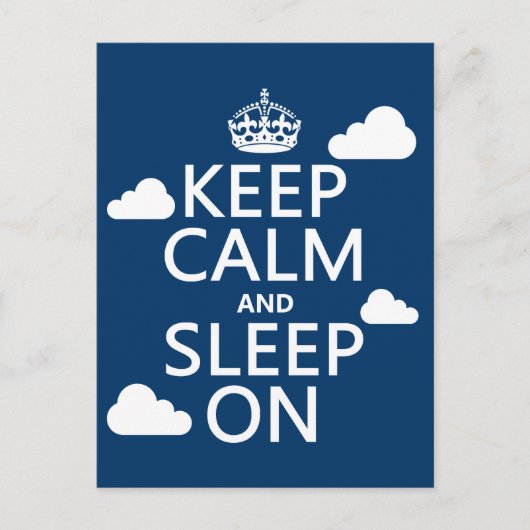 平静を保ち、で眠らせて下さい(色をカスタマイズ) ポストカード (正面)