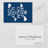 平静を保ち、で眠らせて下さい(色をカスタマイズ) 名刺 (正面/裏面)