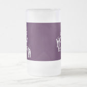 平静を保ち、で結婚して下さい(カスタマイズ可能な色) フロストグラスビールジョッキ (中央)