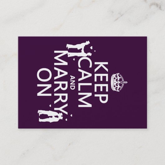 平静を保ち、で結婚して下さい(カスタマイズ可能な色) 名刺 (正面)