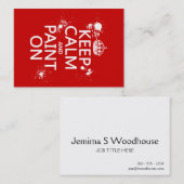 平静を保ち、で絵を描いて下さい(すべての色で) 名刺 (正面/裏面)