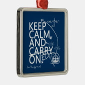 平静を保ち、で編集して下さい(あらゆる色で) メタルオーナメント (右)