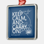 平静を保ち、で編集して下さい(あらゆる色で) メタルオーナメント (左)