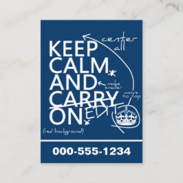 平静を保ち、で編集して下さい(あらゆる色で) 名刺