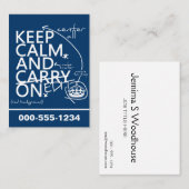 平静を保ち、で編集して下さい(あらゆる色で) 名刺 (正面/裏面)