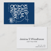 平静を保ち、で編集して下さい(あらゆる色で) 名刺 (正面/裏面)