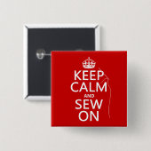 平静を保ち、で縫って下さい(すべての色) 缶バッジ (正面&裏面)