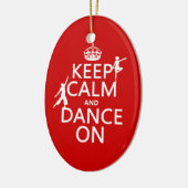 平静を保ち、で踊って下さい(すべての色で) セラミックオーナメント (左)