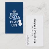 平静を保ち、で遊んで下さい(コントラバス) 名刺 (正面/裏面)