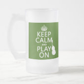 平静を保ち、で遊んで下さい(チェロ) (どの色でも) フロストグラスビールジョッキ (左)