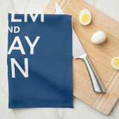 平静を保ち、で遊んで下さい(ハープ) (どの色でも) キッチンタオル (四つ折り)