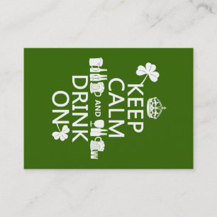 平静を保ち、で飲んで下さい(アイルランド語st patricks) 名刺