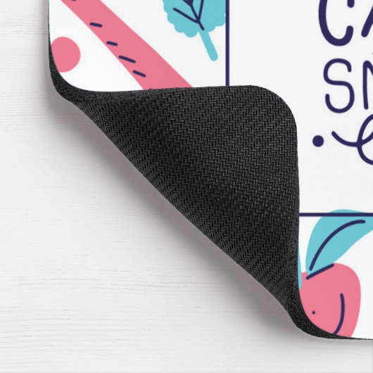 平静を保ち、|のかわいい句で微笑させて下さい マウスパッド (コーナー)