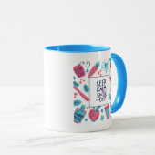 平静を保ち、|のかわいい句で微笑させて下さい マグカップ (正面右)