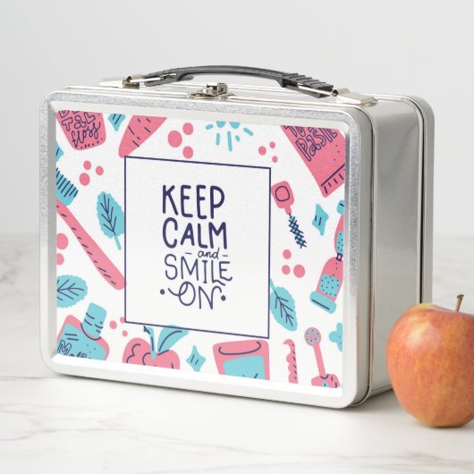 平静を保ち、|のかわいい句で微笑させて下さい メタルランチボックス (インサイチュ)