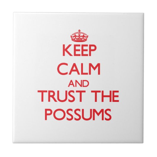 平静を保ち、ふくろねずみを信頼して下さい タイル (正面)