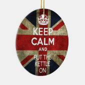 平静を保ち、やかんを置いて下さい セラミックオーナメント (右)