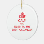 平静を保ち、イベントにオルガナイザーを聞いて下さい セラミックオーナメント (左)
