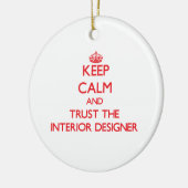 平静を保ち、インテリア・デザイナーを信頼して下さい セラミックオーナメント (左)