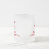 平静を保ち、インテリア・デザイナーを信頼して下さい フロストグラスマグカップ (中央)