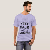 平静を保ち、エンジニアを電話して下さい Tシャツ (正面フル)