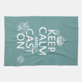 平静を保ち、オンすべての色を投げて下さい キッチンタオル (横)