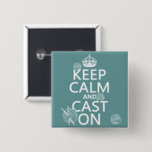 平静を保ち、オンすべての色を投げて下さい 缶バッジ (正面&裏面)