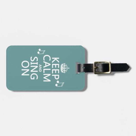 平静を保ち、オンすべての色を歌って下さい ラゲッジタグ (正面横)