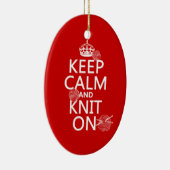 平静を保ち、オンすべての色を編んで下さい セラミックオーナメント (右)