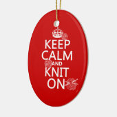平静を保ち、オンすべての色を編んで下さい セラミックオーナメント (左)