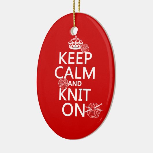 平静を保ち、オンすべての色を編んで下さい セラミックオーナメント (左)
