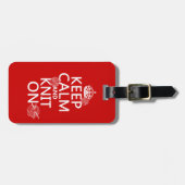 平静を保ち、オンすべての色を編んで下さい ラゲッジタグ (正面横)