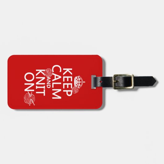 平静を保ち、オンすべての色を編んで下さい ラゲッジタグ (正面横)