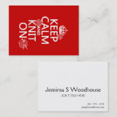 平静を保ち、オンすべての色を編んで下さい 名刺 (正面/裏面)