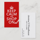 平静を保ち、オンすべての色買物をして下さい 名刺 (正面/裏面)