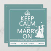 平静を保ち、オン新郎新婦を結婚して下さい 招待状 (正面/裏面)