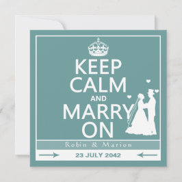 平静を保ち、オン新郎新婦を結婚して下さい 招待状