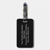 平静を保ち、オン猫好き音を立てて下さい ラゲッジタグ (裏面縦)