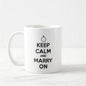 平静を保ち、オン結婚式及び結婚を結婚して下さい コーヒーマグカップ (左)