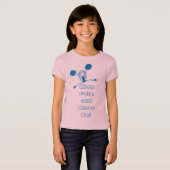 平静を保ち、オン青いチアリーダーを元気づけて下さい Tシャツ (正面フル)